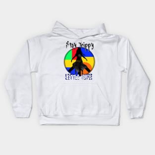 Stay trippy little hippie - Colorful take on the peace sign Kids Hoodie